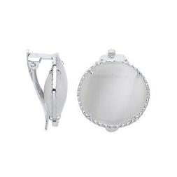 Jewelco London Argento Opale Halo Eclipse Clip-On Orecchini