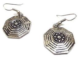 Argento Ossidato Orecchino - Gancio Pendenti Lungo - Asian N