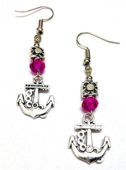 argento ossidato orecchino gancio pendenti lungo moda