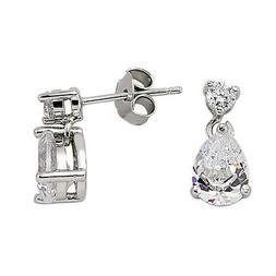 argento pera zirconia cubica lacrime di gioia