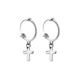 Argento Sterling 925 Cerchietto Croce Ciondolo Goccia Con a 