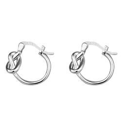 Argento Sterling Love Nodo Creole Cerchietto Goccia Cerchio 