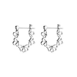 Argento Sterling Pizzo Bordato Fiore Ape Goccia Cerchio Leve