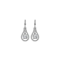 Jewelco London Argento Zirconia Cubica Lacrime Di Gioia Pend