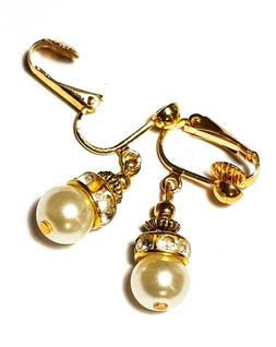 Oro Vintage Stile Sposa Pendenti Perline Di Vetro