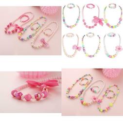 Powerking Bambini Collana Bracciale Anello Orecchino Set, 6 