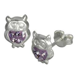 Gufo Lilla Orecchini D'argento Gioielli Bambini Tw Sdo8009v