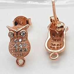 Di Argento 925 Con Zirconi E Fiore Di Madreperla Perno A Cas