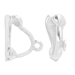 Clip Senza Buchi Mezza Perla 4 Mm Ganci Argento 925