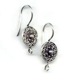 Ganci Monachelle Argento 925 26 Mm Con Disco Etnico