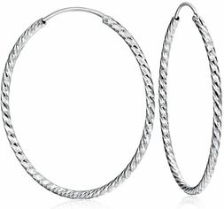 A Cerchio Grandi Da Donna, In Argento 925, 2.57g