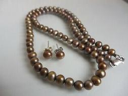 __ Perle Vere __ Dunkle Perle __ 925 Argento