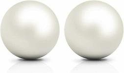 JewelryPalace Bella Pulsante 6-10mm Palla Perla Bianco Donna