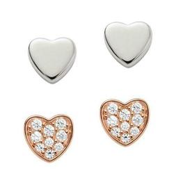 Donna Fossil Jfs00438998 Argento 925% Cuori Ros&egrave; Swarovski