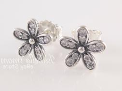 Brillante Margherita Autentico Pandora Argento Fiori Orecchi