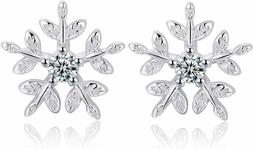 Cristallo Fiocco Di Neve In Argento 925 Donna Ragazza