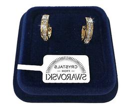 Uomo Donna Pl.oro Giallo 18k Con Cristalli Swarovski  Sw43