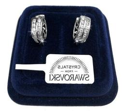 Uomo Donna Pl.oro Bianco 18k Con Cristalli Swarovski