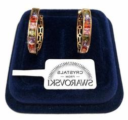 Grandi Pl.oro Oro M/c 18k Con Cristalli Swarovski Uomo Donna