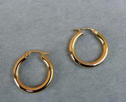 Cerchi Oro giallo 750% 18kt 21mm canna 3mm - UnoAerre