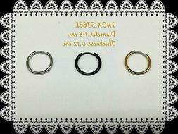 Cerchietto Bordo Rotondo-Acciaio INOX-Argento Oro Nero-Orecc