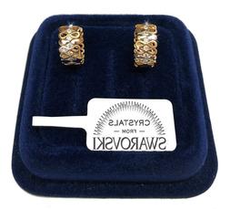 Uomo Donna Pl.oro Giallo 18k Con Cristalli Swarovski