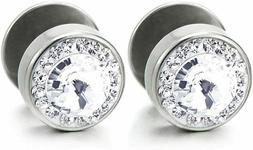 Con Zirconi Da Uomo Donna, Acciaio Finto Larghezza:10mm