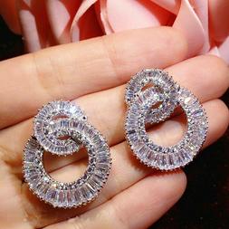 Rotondi A Perno Zircone Cubico Oro Rosa Da Donna Moda Classi