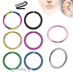 Chirurgico Acciaio Seamless Naso Cerchio Anello Orecchino pe