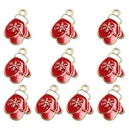 Ciondoli alla moda Guanti natalizi Charms fai da te per orec