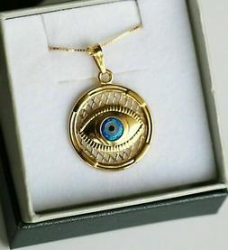 Ciondolo occhio di Osiride in oro giallo da 18 ct, ciondolo 