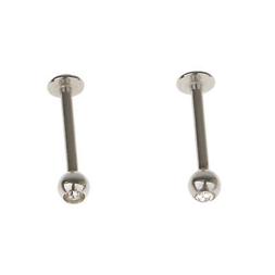 Clear Crystal Ear Tragus  Cartilagine Helix Bars Piercing Or