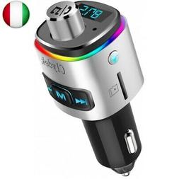 Clydek Trasmettitore FM, Kit per Auto Adattatore Radio Bluet