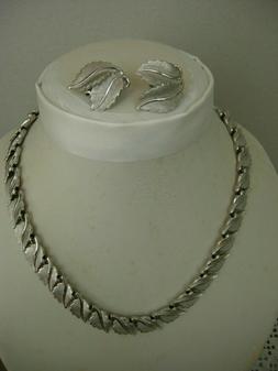 Trifari C. Vintage America Anni '60 Argento Serie Botanica