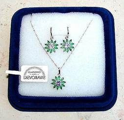 Da Donna Oro Bianco 18k Zirconi Cristalli Swarovski Veri Sw6