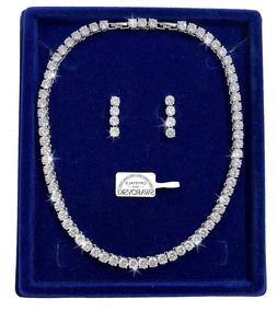 Pl. Oro 18k Donna Con Cristalli Swarovski Tennis Goccia 69/s