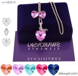 Donna Oro Bianco Swarovski Element Originale G4l Cuore Crist