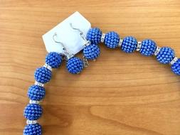 Completo Collana E Orecchini, Vari Colori bianco, Corallo O 