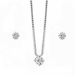 Punto Luce In Argento Con Zirconi Brillanti