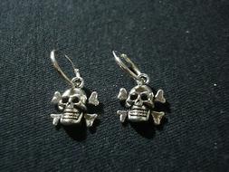 Argento 925 Cerchietto Liscio Teschio Jolly Roger Uomo Donna