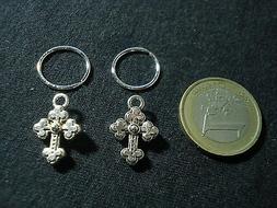 Argento 925 Modello Cerchietto Liscio Croce Uomo Donna