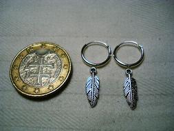 Argento 925 Modello Cerchietto Liscio Piuma Piccola Uomo Don