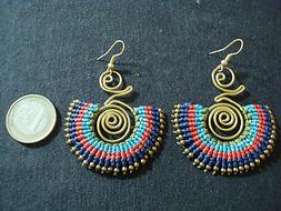 Birmania Macrame' Ottone Artigianato Etnico Tribale Bigiotte