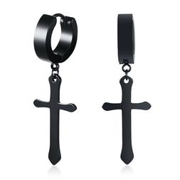 Croce Neri Uomo Donna Acciaio Inox Punk Anallergico