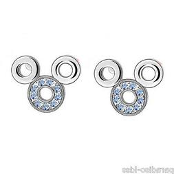 Da Donna Cristallo Swarovski Elements Topolino Azzurro Or11