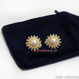 Da Donna Girasole Clips Con Strass Perla Sintetica Ch139