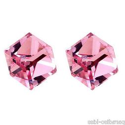 Donna Cristallo Swarovski Elements Quadrato Rosa Or216