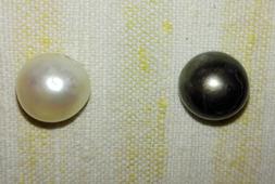 coppia perla bianca e perla nera coltivate