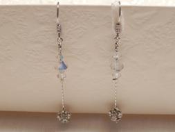 Lunghi In Argento Con Swarovski - Fatti A Mano - Bijoux