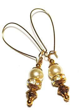 Ballo Sposa Oro Vintage Stile Bohemien Pendenti Vetro